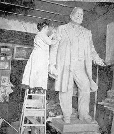 Margaret Baskerville sculpting Bent